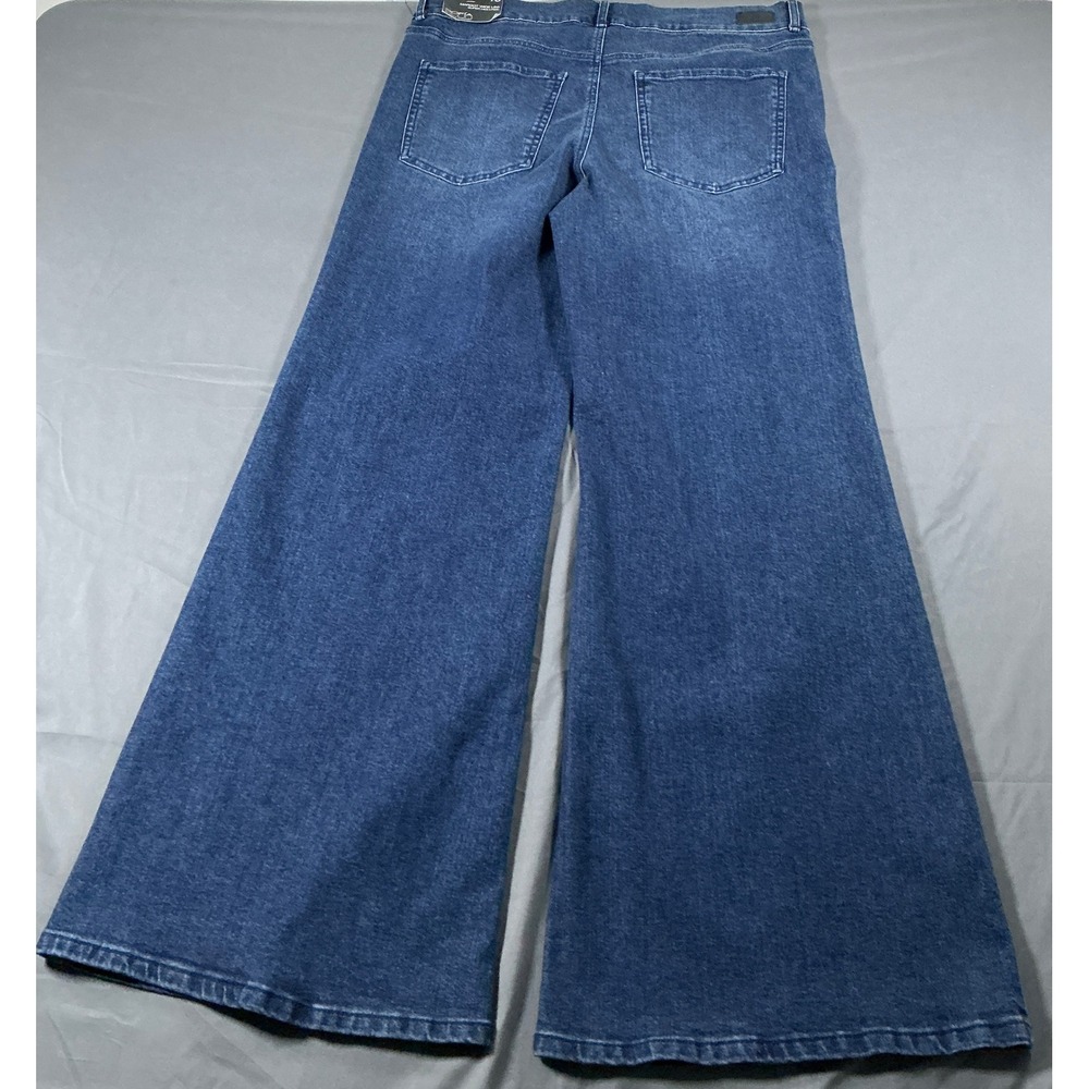 Sofia Jeans by Sofia Vergara Margot Wide Leg High Rise Dark Wash Denim Size 16 - Picture 8 of 12